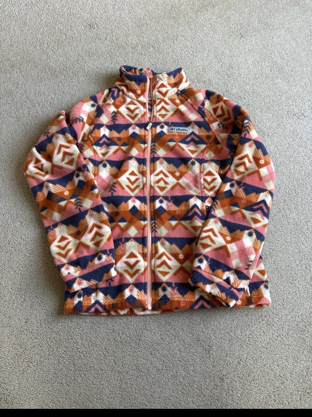 Columbia Girls’ Benton Springs II Printed Fleece Jacket | Size L 14/16